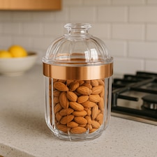 Maison by Premier Small Rose Gold Acrylic Canister