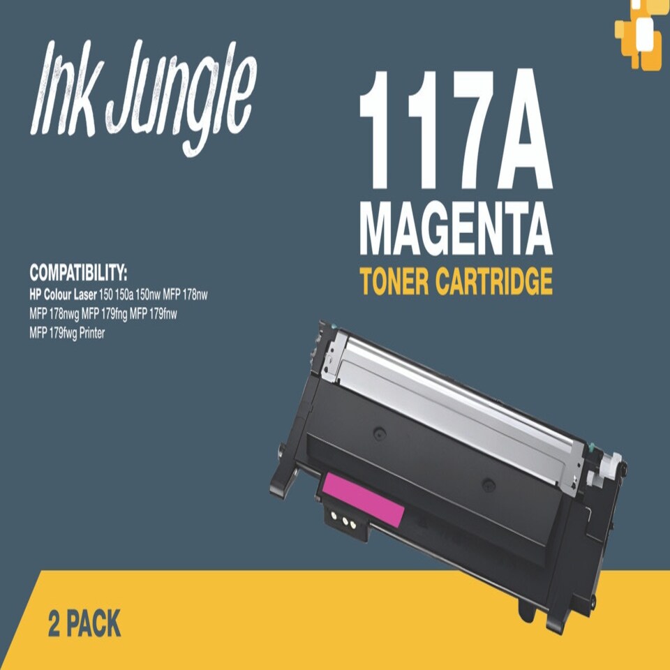 image 1 of 2x Compatible HP 117A Magenta Toner Cartridges Pink