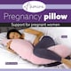 image 2 of Aamira L-Shaped Pregnancy Pillow Memory Foam Maternity Nursing Support Cushion Pink & Dark Grey | Grey | Grey | 145cm | 1