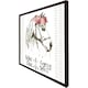 image 3 of Horse with flower chic (Picutre Frame) Grey | M