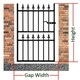 image 3 of Corfe Premium Range Spear Top Single Gate - Solid Steel - Fits Gap of 914 mm x 1168 mm High - Electro Galv./Black Powder Coated Black