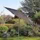 image 2 of Garden Parasol 2.7 Metre Patio Shade Rust Proof Aluminium Pole Crank Tilt | Black