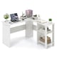 image 1 of COSTWAY L-Shaped Corner Computer Desk Workstation Desk White