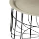 image 3 of Silver And Black Wire Detail Side Table,Contemporary Round Table With Recessed Top,Perfect for Small Spaces