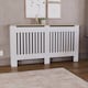 image 7 of Vida Designs Arlington Radiator Cover Painted MDF Slatted Cabinet, White, 152cm