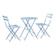 image 1 of Harbour Housewares 2 Seater Sussex Bistro Set - Round - Cornflower Blue | Blue | Cornflower Blue | 1