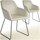image 1 of Dining Chair Jeane - velvet look, cantilever frame - Set of 2 Cream | Velvet Cream/Black