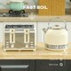 image 6 of HOMCOM 1.7L 3000W Fast Boil Electric Kettle and 4 Slice Toaster Set, Cream