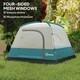 image 5 of Outsunny 3-4 Person Camping Tent, Waterproof Tent Blue | Navy Blue, Light Blue