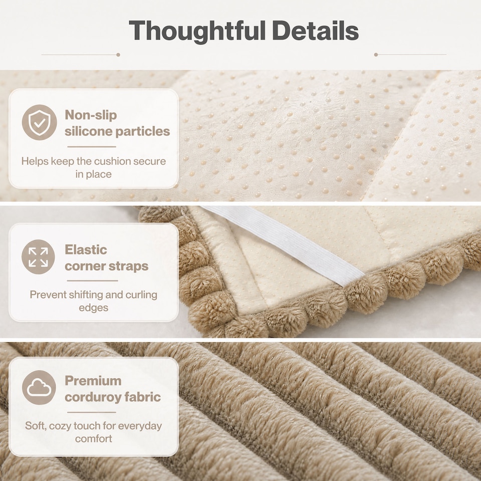 image 1 of Marlow Sofa Cover Corduroy Non Slip Machine Washable