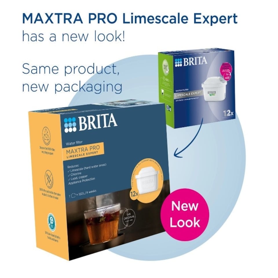 image 1 of BRITA MAXTRA PRO Limescale Expert Water Filter Cartridge 12 Pack (New) - Original BRITA Refill