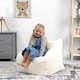image 2 of Kids Teddy Bear Armchair Bean Bag Natural Childrens Bean Bags | Cream | Natural | M | 1