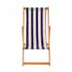 image 2 of Traditional Folding Hardwood Garden Beach Deck Chairs Deckchairs | Blue