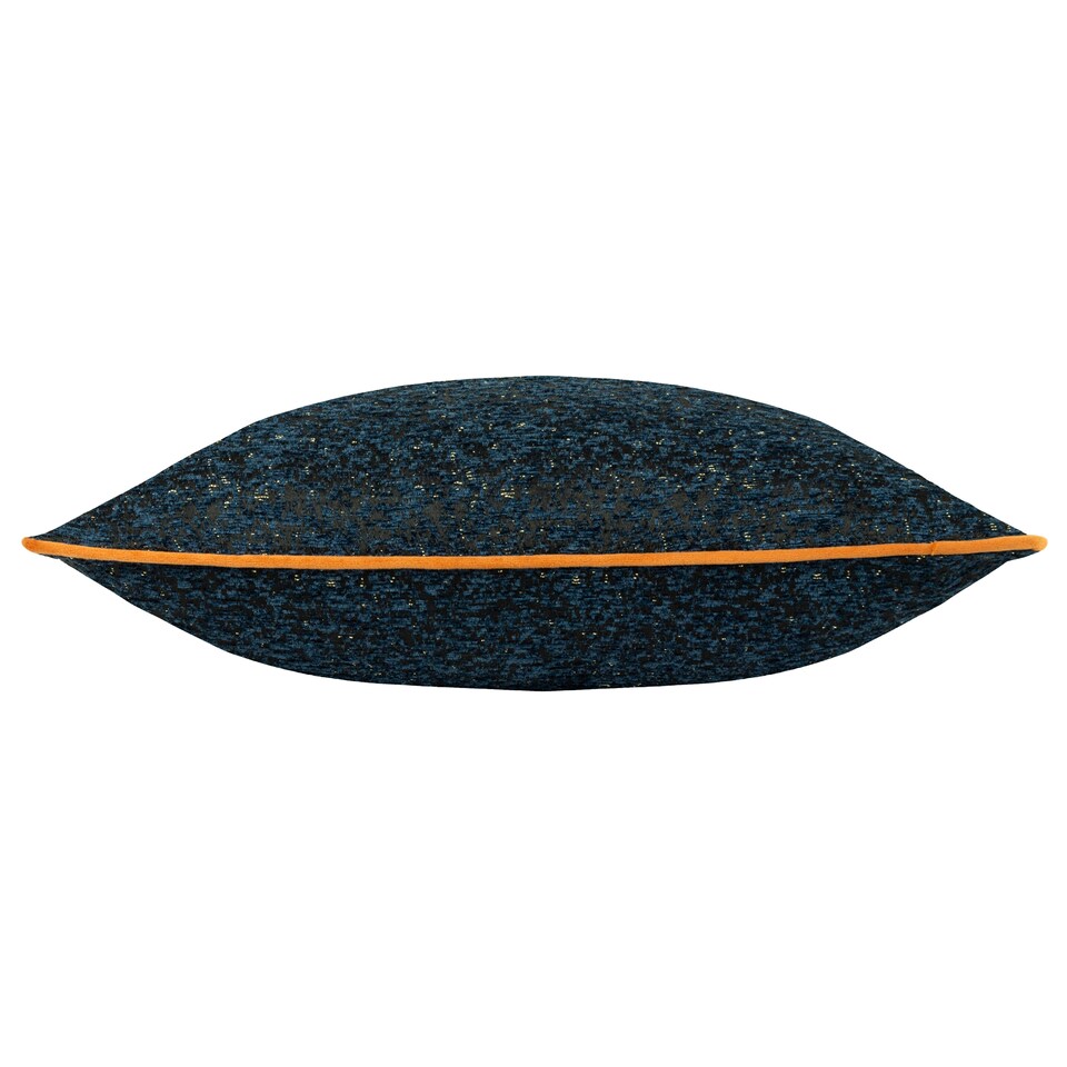 image 1 of Paoletti Galaxy Chenille Piped Cushion, Navy, 50 x 50cm