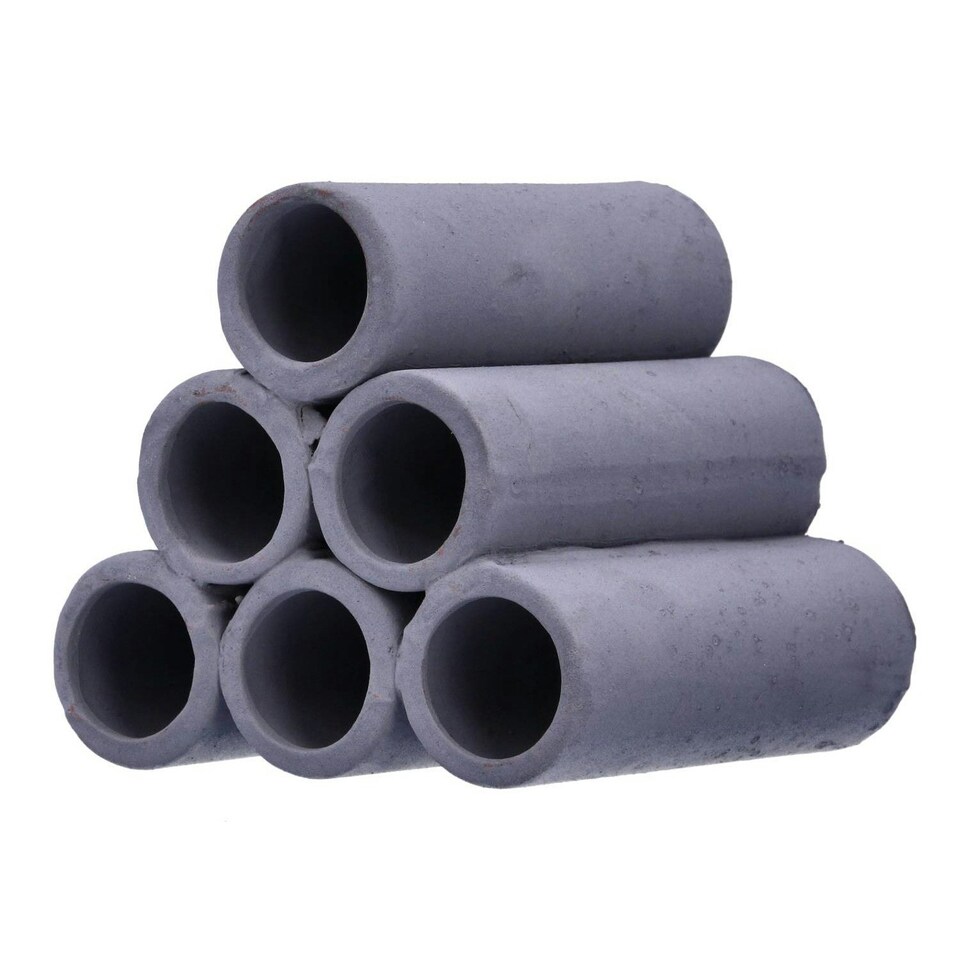 image 1 of Ceramic Grey Shrimp Hide Tubes N/A | 6 Tube 7x7cm