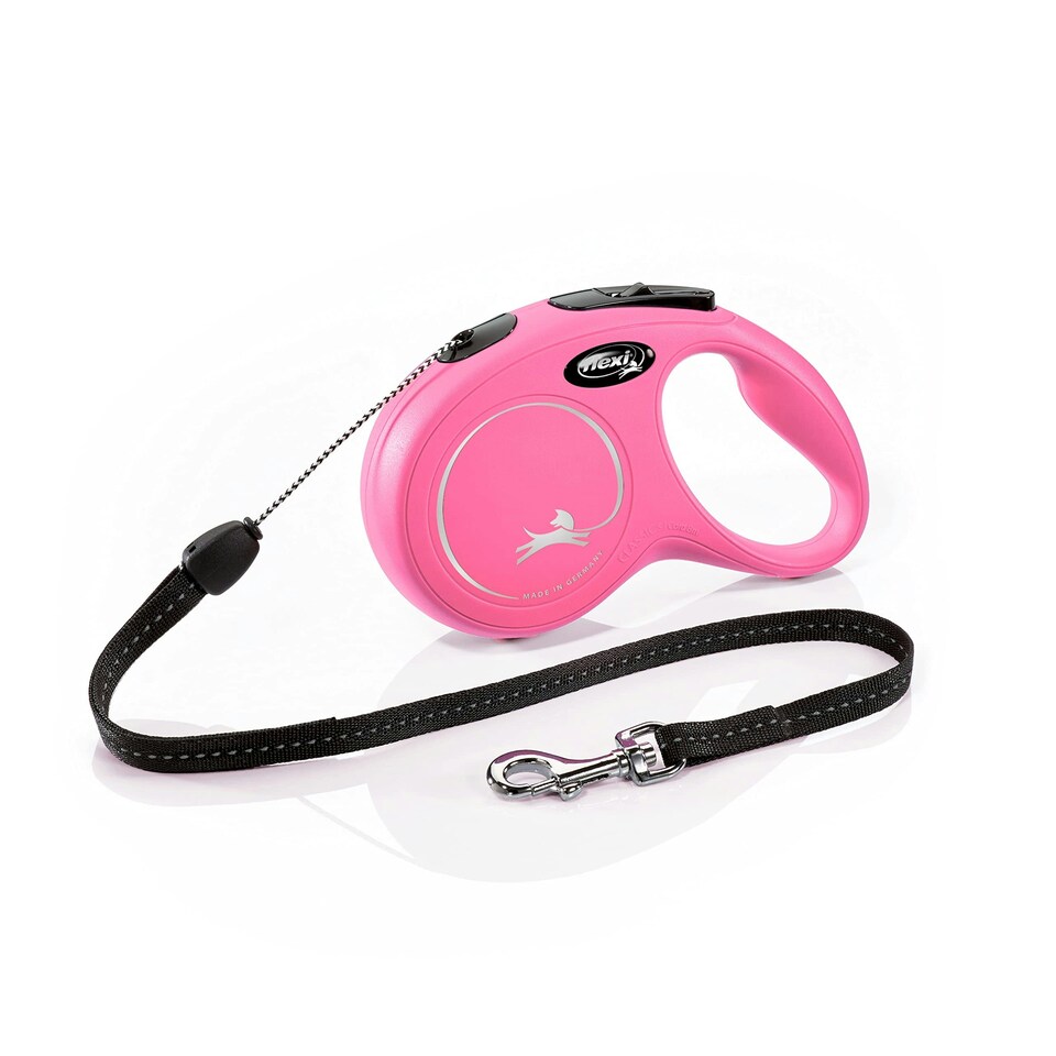 Flexi New Classic Cord S Pink 8m 1-12kg 26ft 1-26lbs