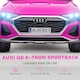 image 3 of AIYAPLAY Audi Q8 E-tron Licensed Electric Car for Kids, 12V Electric Ride on Sportback Design with Remote Control, 4 Suspension Wheels, LED Lights, Music, Horn, for Ages 3-4 - Pink