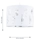 image 4 of Fern - White Cut Out 30cm Pendant Lightshade | White | Silver | Large | 1