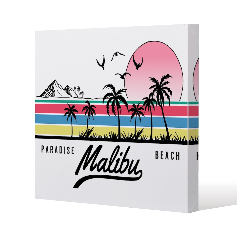 Malibu (Canvas Print) / 61 x 61 x 4cm | Multi