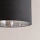 image 4 of ValueLights Reni Large Black Fabric Chrome Inner Lamp Shade & Bulb | Black