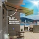 image 5 of Outsunny 3.5 x 3(m) Electric Retractable Awning w/ Aluminium Frame Beige 