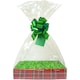 image 1 of Gift Basket Kit - Tartan Hamper Tray with Green Gift Wrap Accessories (small 20x15x5cm)