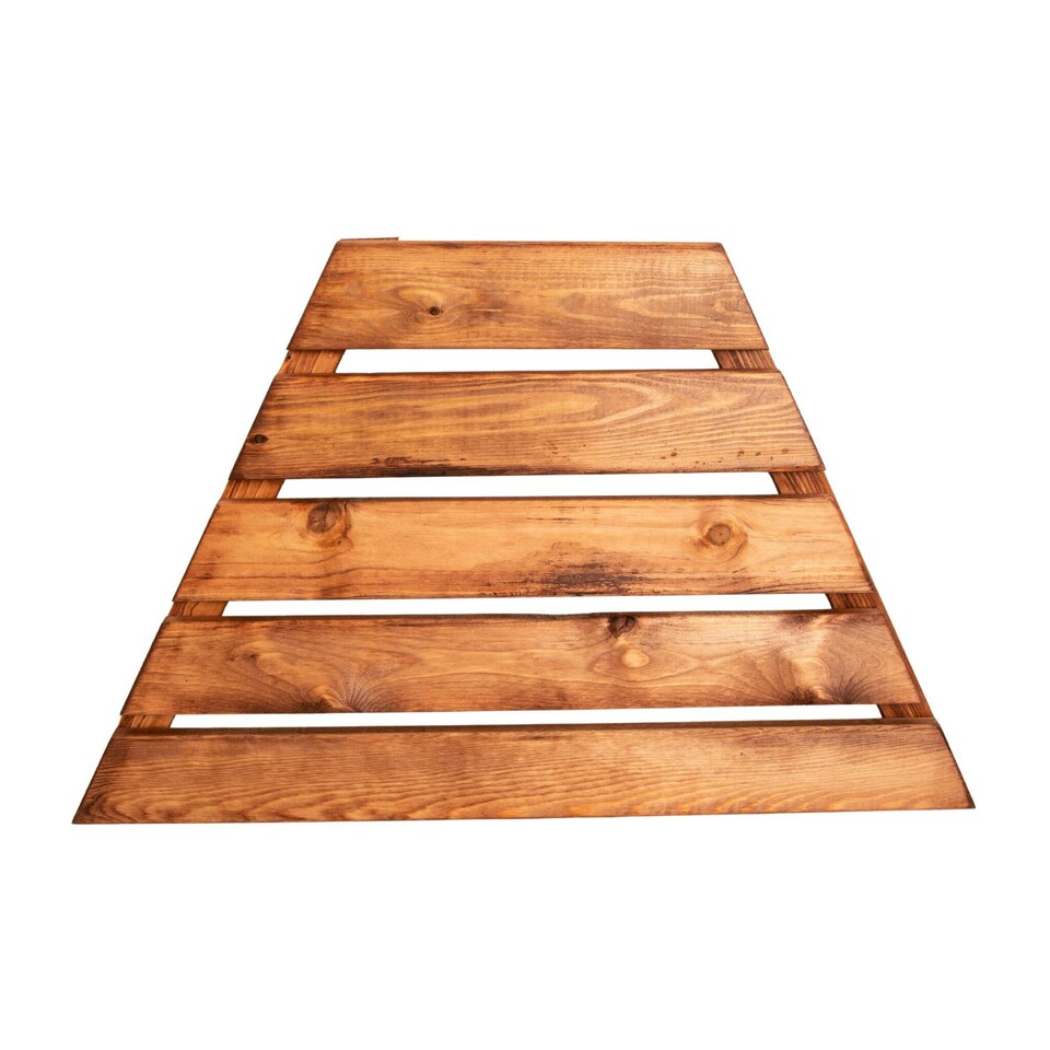 image 1 of Hand Made Chunky Rustic Wooden Garden Furniture Angled Tray