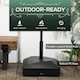 image 6 of Outsunny Garden Parasol Base 43kg Water or 60kg Sand Filled with Wheels | Black | Black