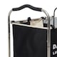 image 5 of Living and Home 3-Section Laundry Basket Cart with Metal Frame