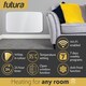 image 4 of Futura 2000W WIFI Curved Designer Electric Radiator Panel Heater White Wall Mounted Timer and Thermostat