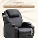 image 6 of HOMCOM 8-Point Massage Recliner Sofa Rocking Swivel with Remote, Black