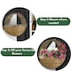 image 4 of Marco Paul Brown Rattan Wall Mounted Planter 16" Brown