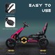 image 2 of HOMCOM Children Pedal Go Kart w/ Adjustable Seat, Handbrake - Pink