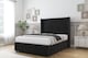 image 2 of Sloomy Marlborough Black Plush Divan Bed With Mattress 2 Drawers Footend With 54" Wingback Headboard & 12" Matching Footboard 4'6 Double | Black | Black | Double | 1
