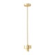 image 1 of ValueLights Brianna Brushed Gold Cap Detail Adjustable Single Pendant Ceiling Light Black