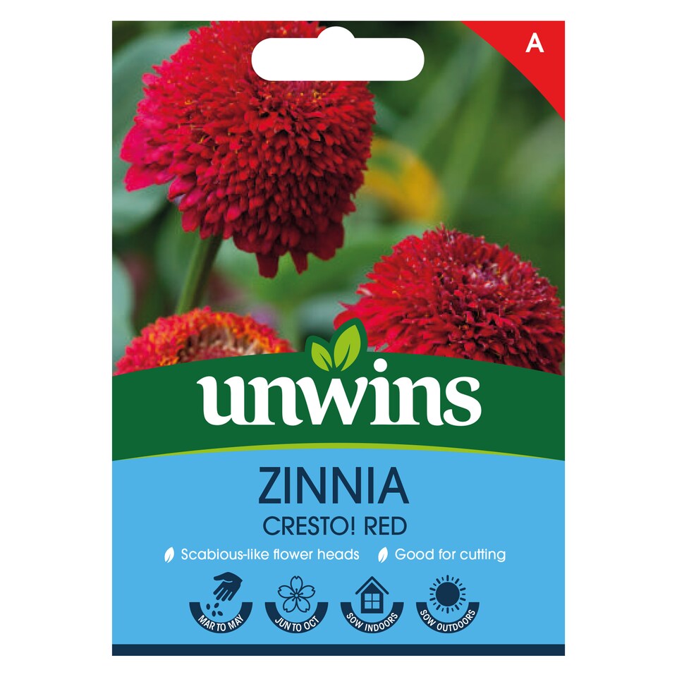 image 1 of Zinnia Cresto Red | Multi | Red | Flower Seeds | 1