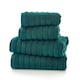 image 3 of Ribbleton 100% Cotton Zerotwist Ribbed Towels – Hand, Bath & Sheet Sizes – Ultra Soft White | White | Bath towel