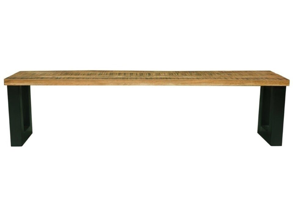 image 1 of Induse Bench - Mango Wood/Iron - L44 x W180 x H45 cm - Mango PP Saw Finish | Brown