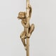image 3 of ValueLights George Monkey Hanging Modern Gold Floor Lamp Grey Shade | Grey