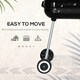 image 5 of Outsunny BBQ Charcoal Smoker Grill Trolley with 2 Wheels and Grilling Utensils