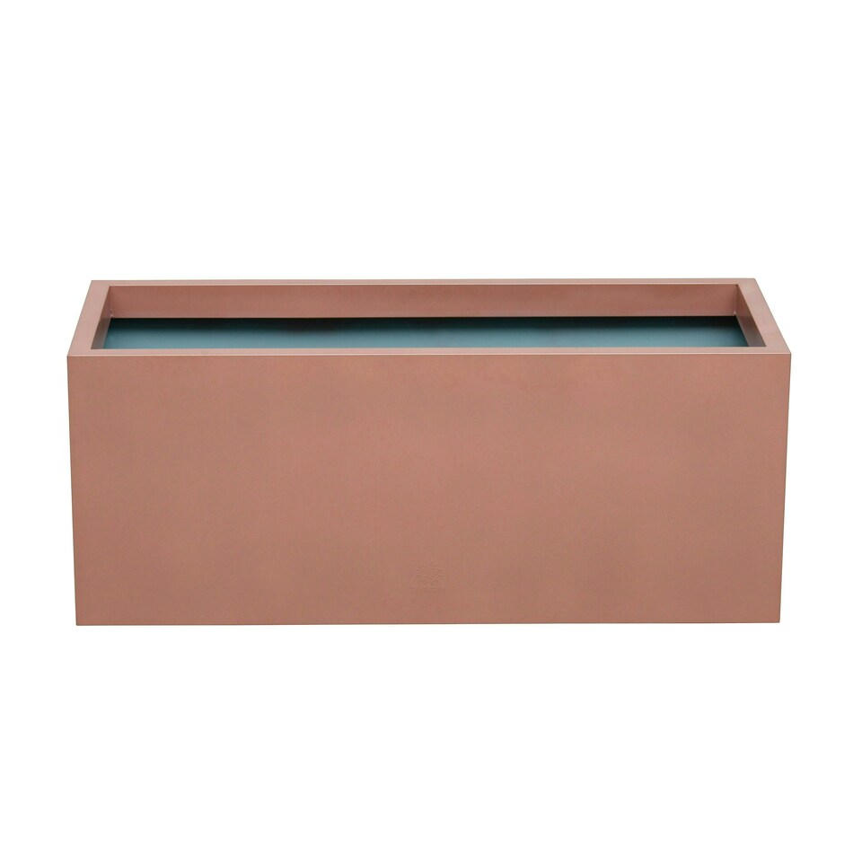 image 1 of Primrose Frost and Rust-Resistant Zinc Rectangular Planter Copper Finish 100cm