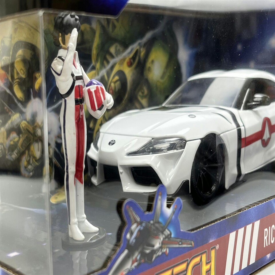 image 1 of Robotech Rick Hunter Figure and 2020 Toyota Supra 1:24 Scale Jada 33685 253255050
