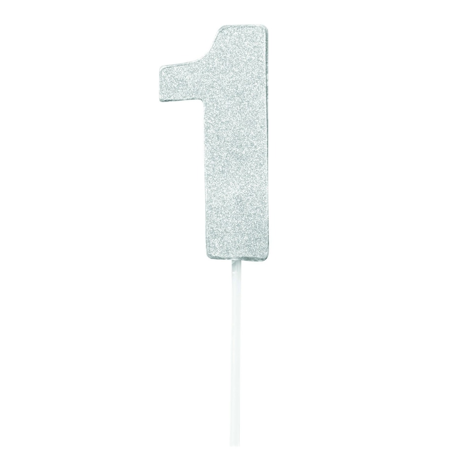 image 1 of Bristol Novelty Diamond Number Cake Topper - Silver - 0 Silver