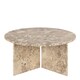 image 1 of Vega Round Coffee Table in Brown Marble