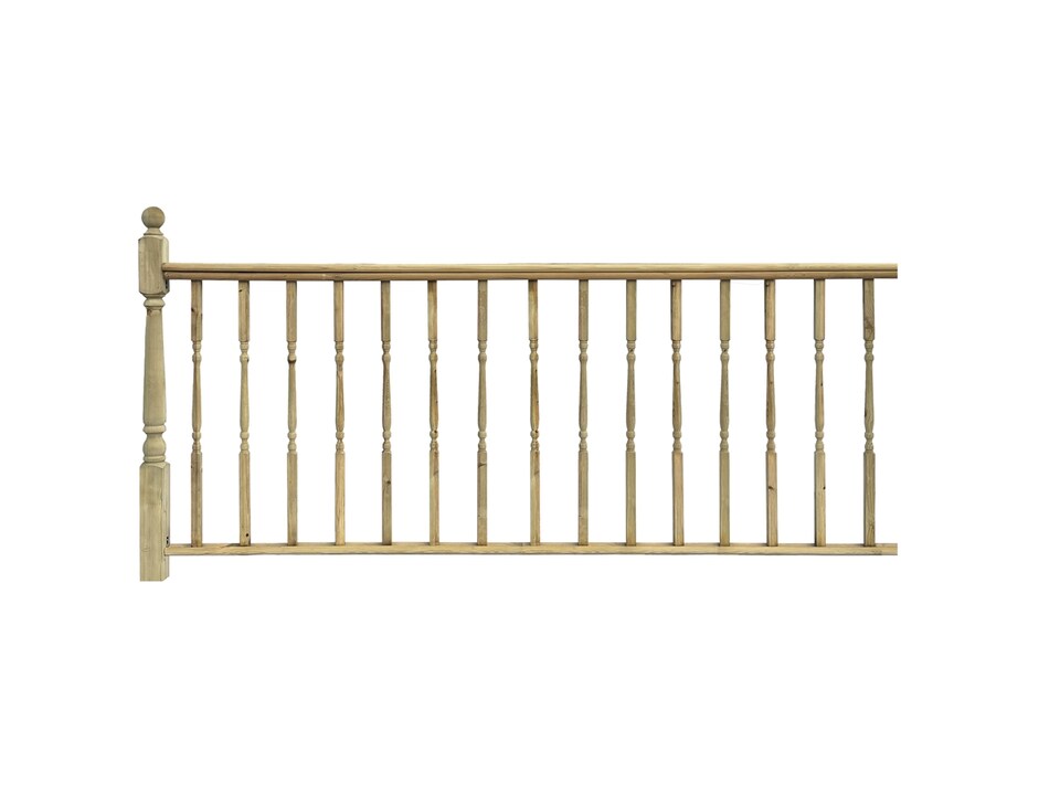 image 1 of eDecks Softwood Handrail System Decking Extension Kit, 2485mm - Colonial