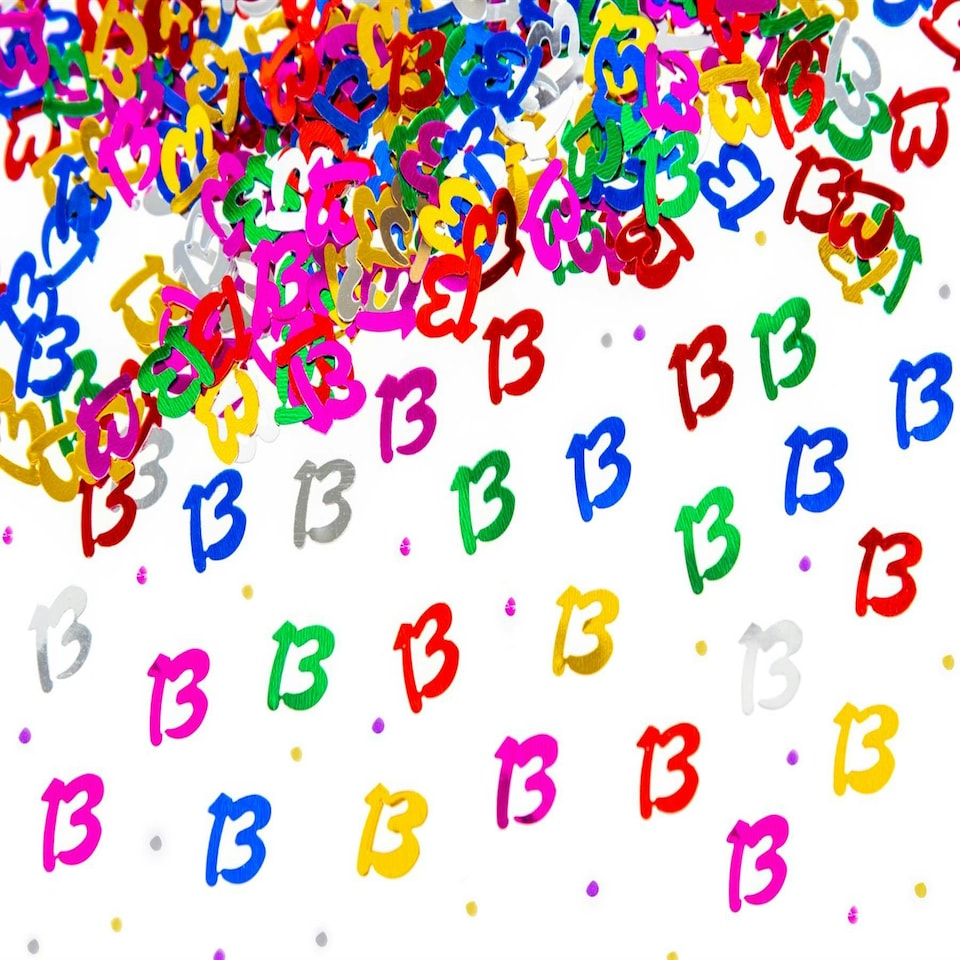 image 1 of 14g 13th Happy Birthday Multicolor Confetti - 4PK