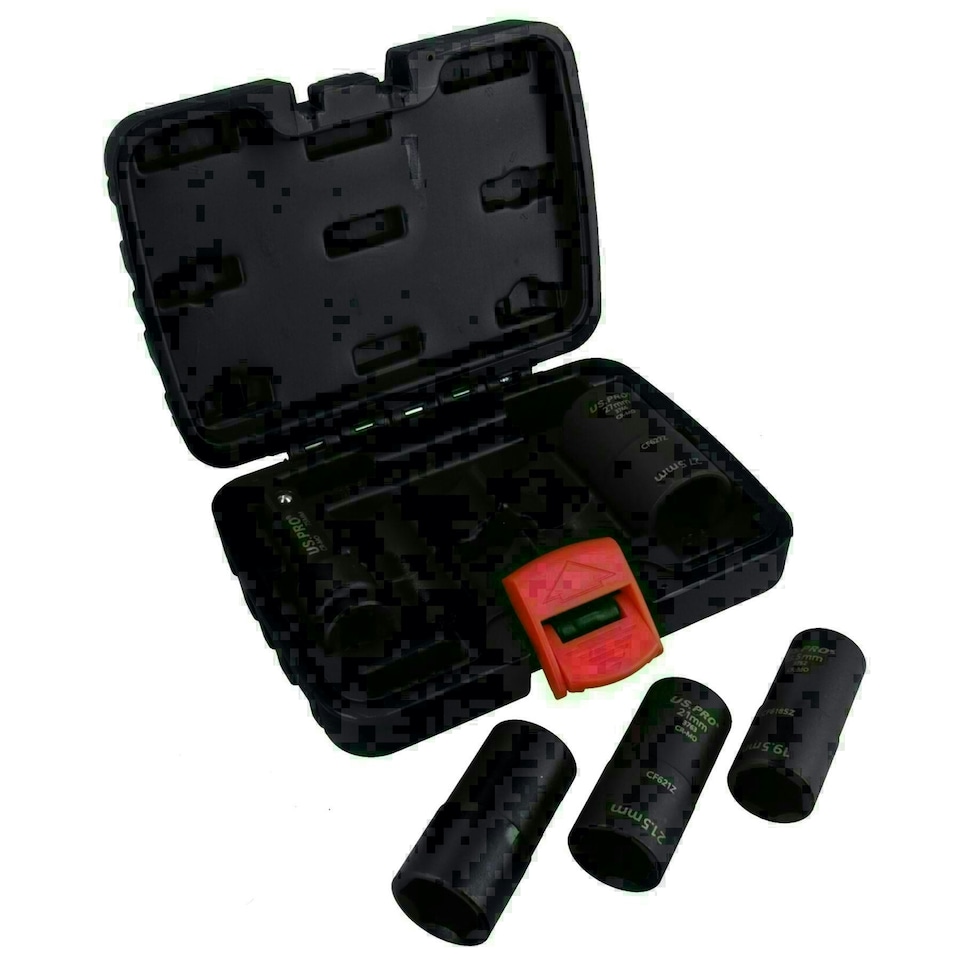 image 1 of 1/2in Drive Wheel Hub Lug Nut Cap Flip Impact Sockets Remover Removal 5pc