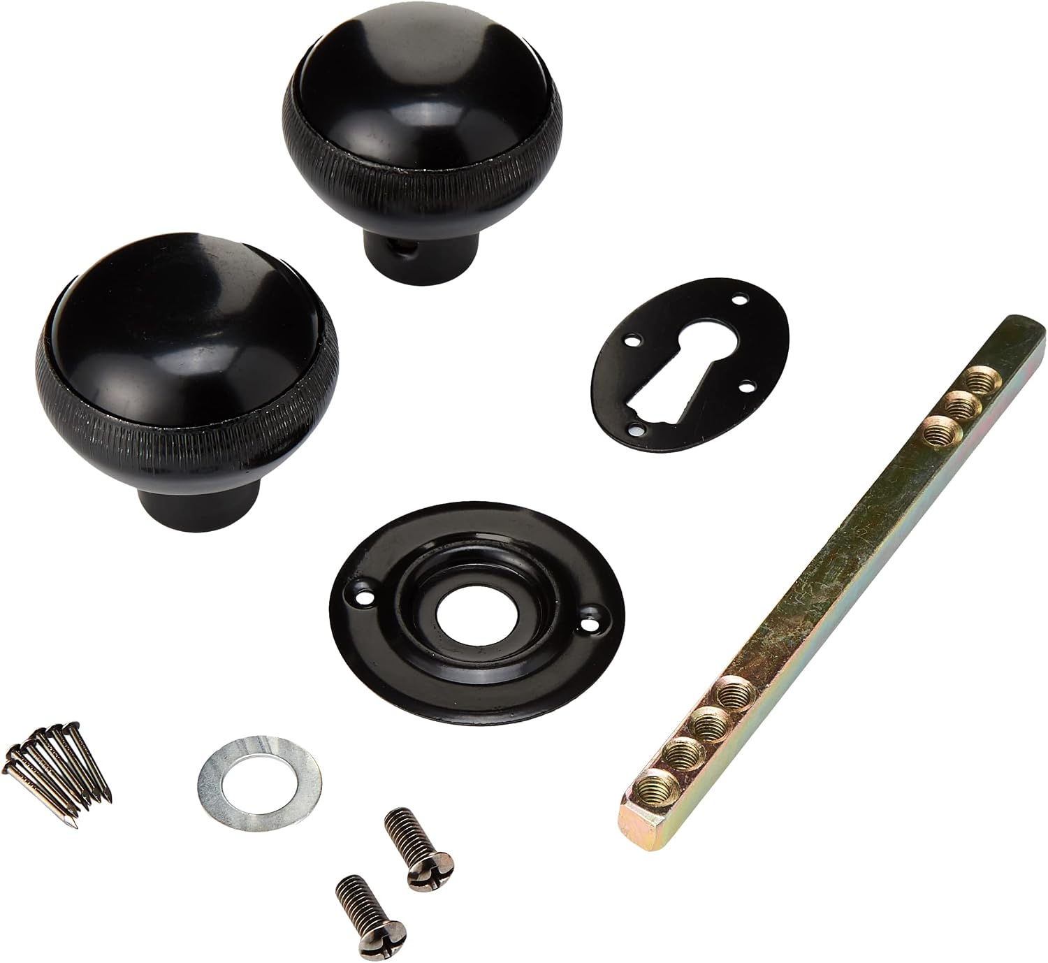 SRL8BK Rim Knob Sets, Black, Set of 2 Pieces , Door Knobs , High Quality