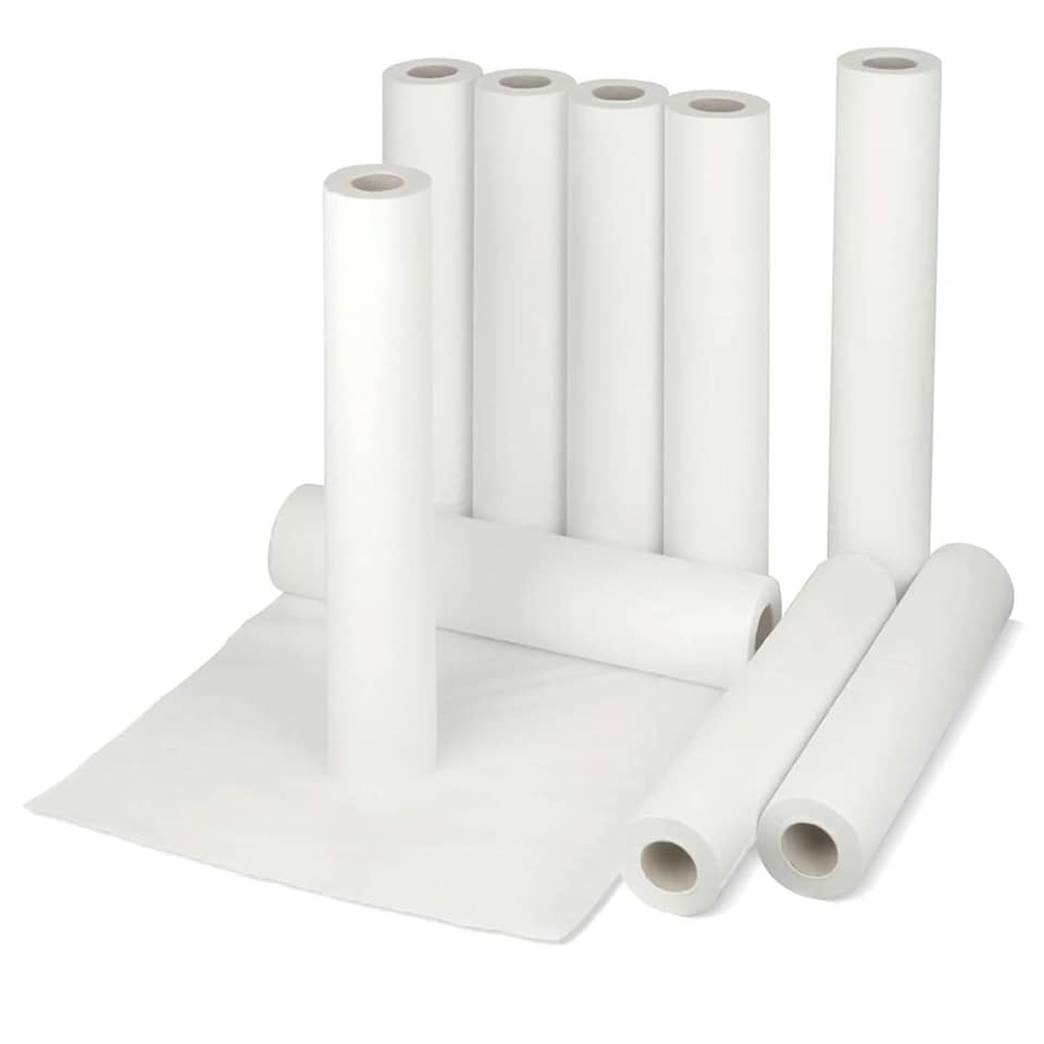 image 1 of 2 x White Hygiene Couch Roll 20"x40m Rolls Great For Medical Practices, Massage Tables & Beauty Rooms
