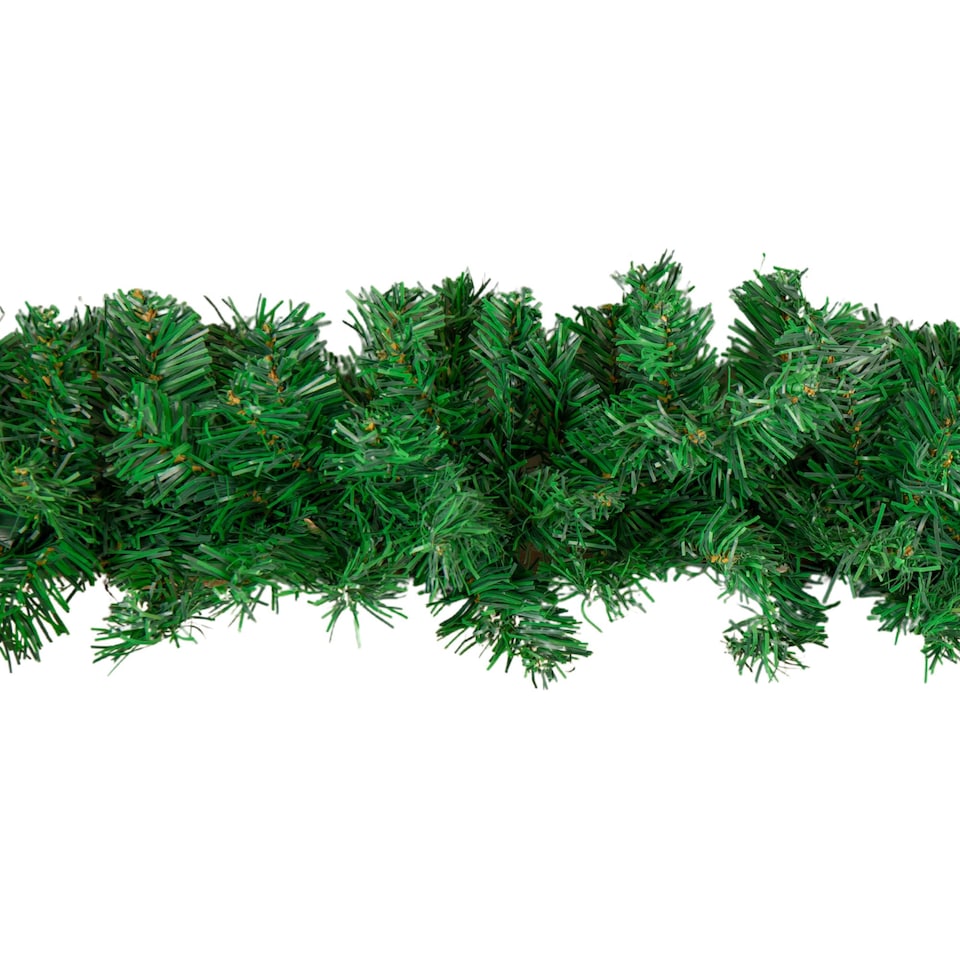 image 1 of 2.7m x 20cm Plain Green Christmas Garland with 260 Tips